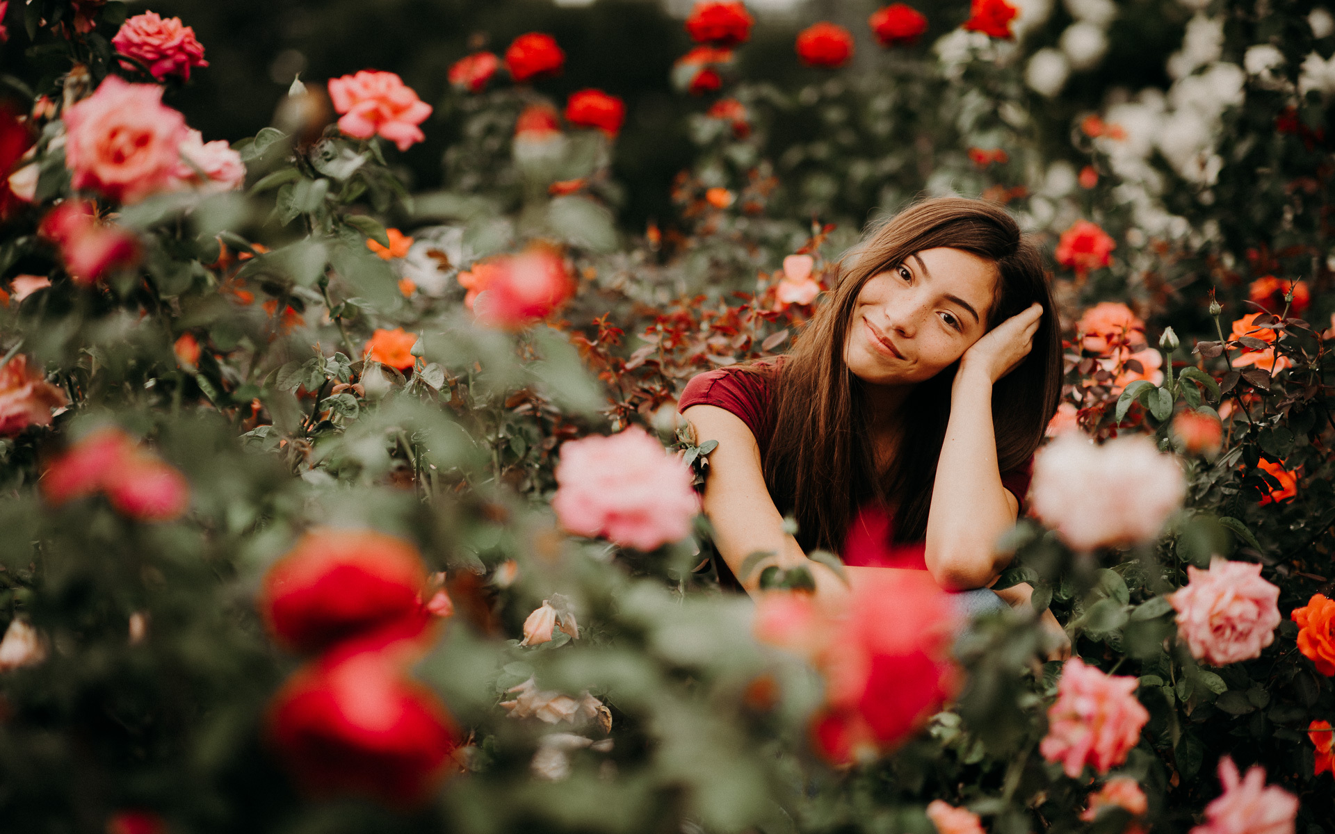 rose garden senior portraits lincoln nebraska