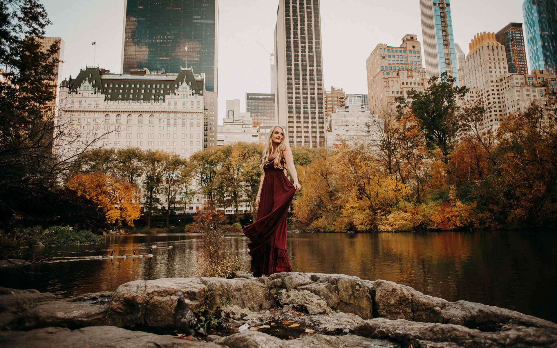 NYC fall senior portraits